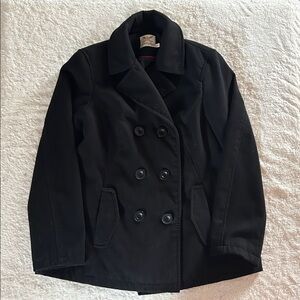 Faded Glory Black Pea Coat